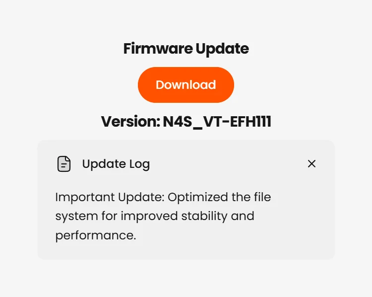 Vantrue N4S FIRMWARE (Release time: 08/11/2026)