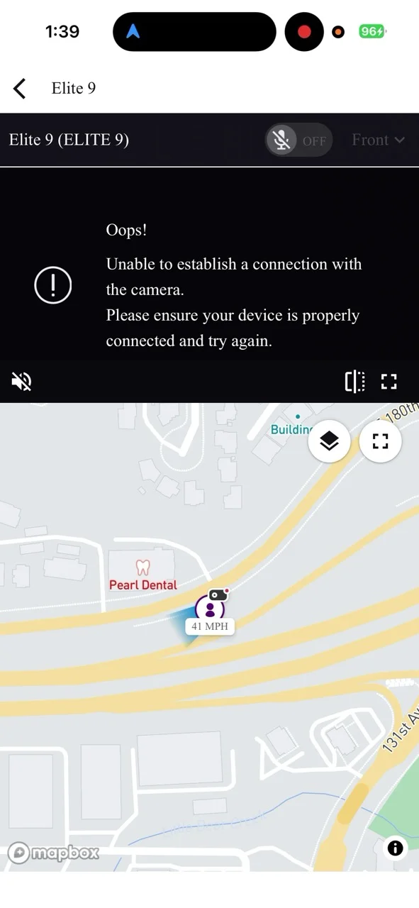 Blackvue Elite 9 livestreaming issue.webp