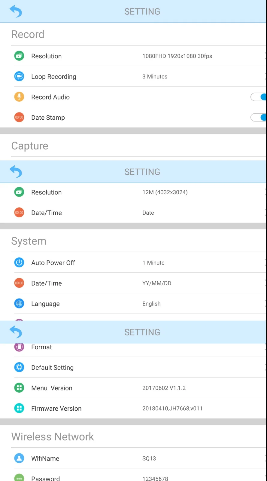 Quelima SQ13 settings.webp