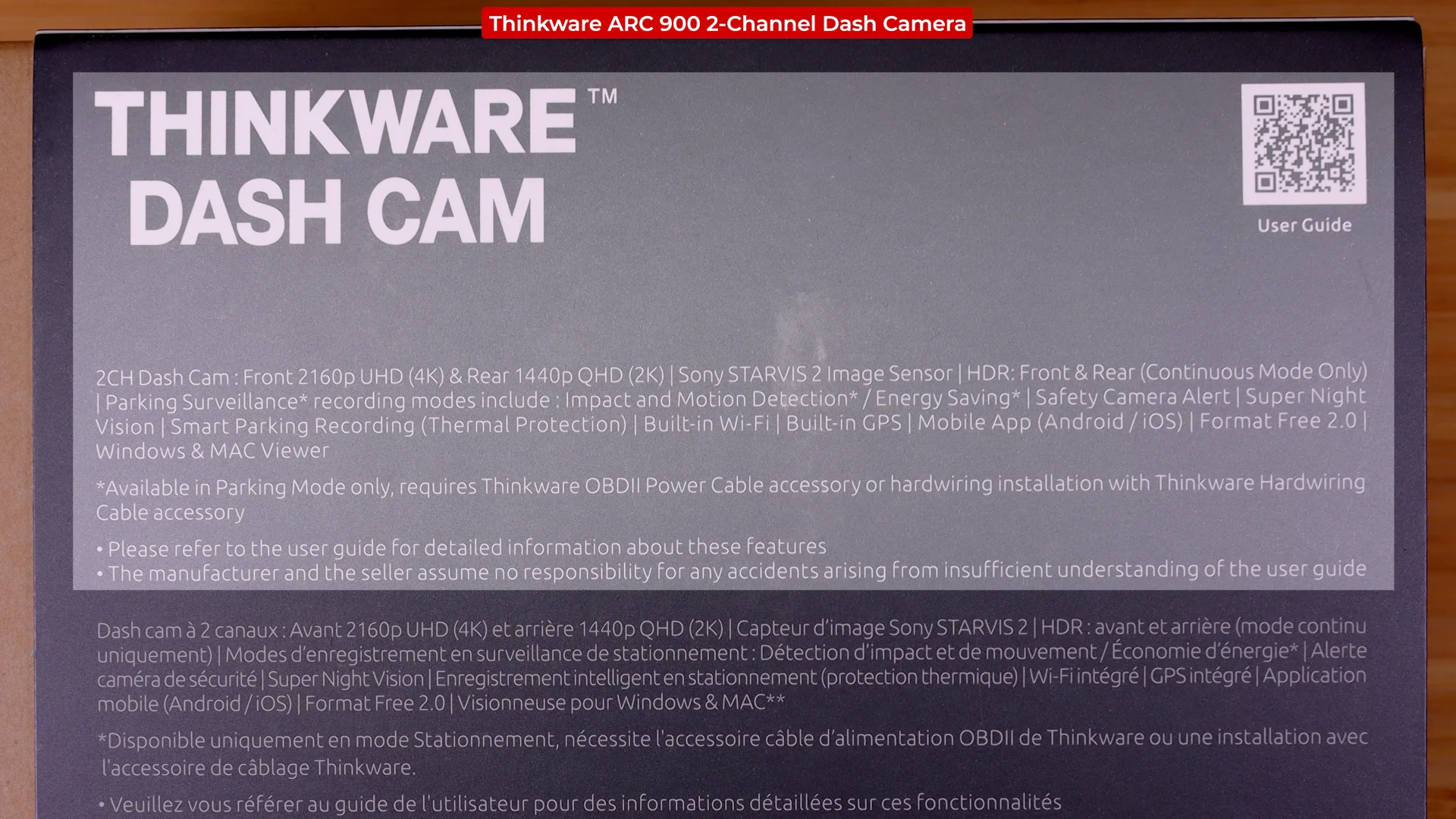 Thinkware ARC 900 - UHD Front & QHD Rear - Testing/Review - RCG