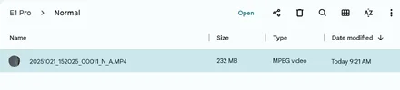 1 Minute File = 232MB  .webp