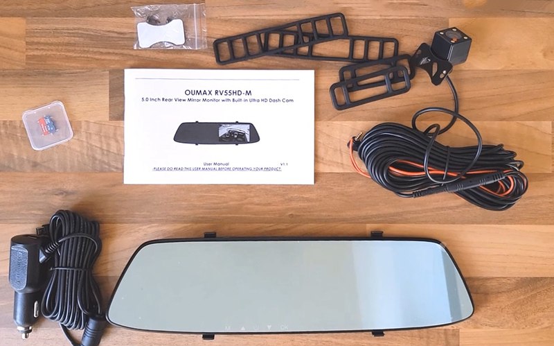 Oumax Rv55hd M 5 0 Inch Rear View Mirror Monitor With Built In