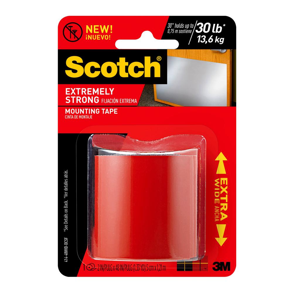 Scotch 1 in. x 1.33 yds. Permanent Double Sided Extreme Mounting