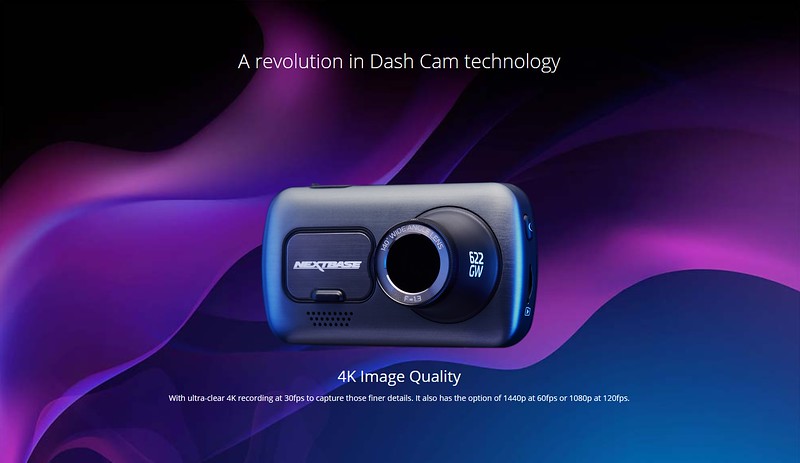 Nextbase 622GW Dash Cam, 4K