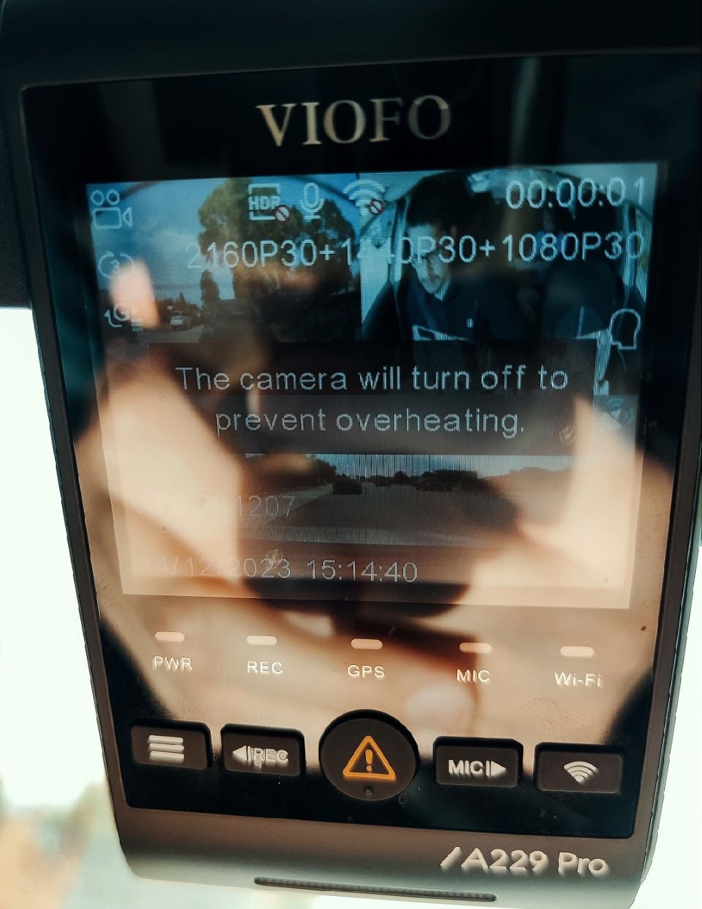 VIOFO A229 Pro - Turn Off